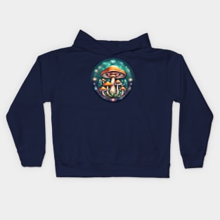 Mushroom Family Mandala Kids Hoodie